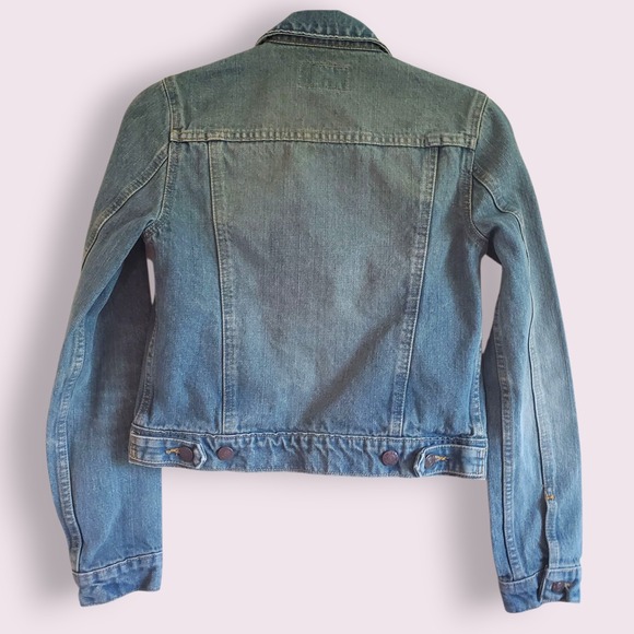 Polo Jeans Co. Ralph Lauren Denim Jean Jacket Womens XS Vintage Distressed‎ - Picture 2 of 5